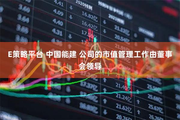 E策略平台 中国能建 公司的市值管理工作由董事会领导