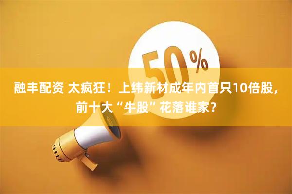 融丰配资 太疯狂！上纬新材成年内首只10倍股，前十大“牛股”花落谁家？
